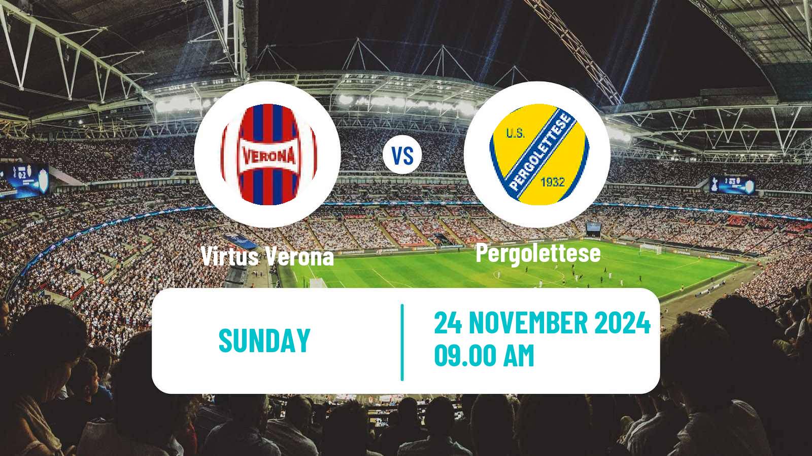 Soccer Italian Serie C Group A Virtus Verona - Pergolettese