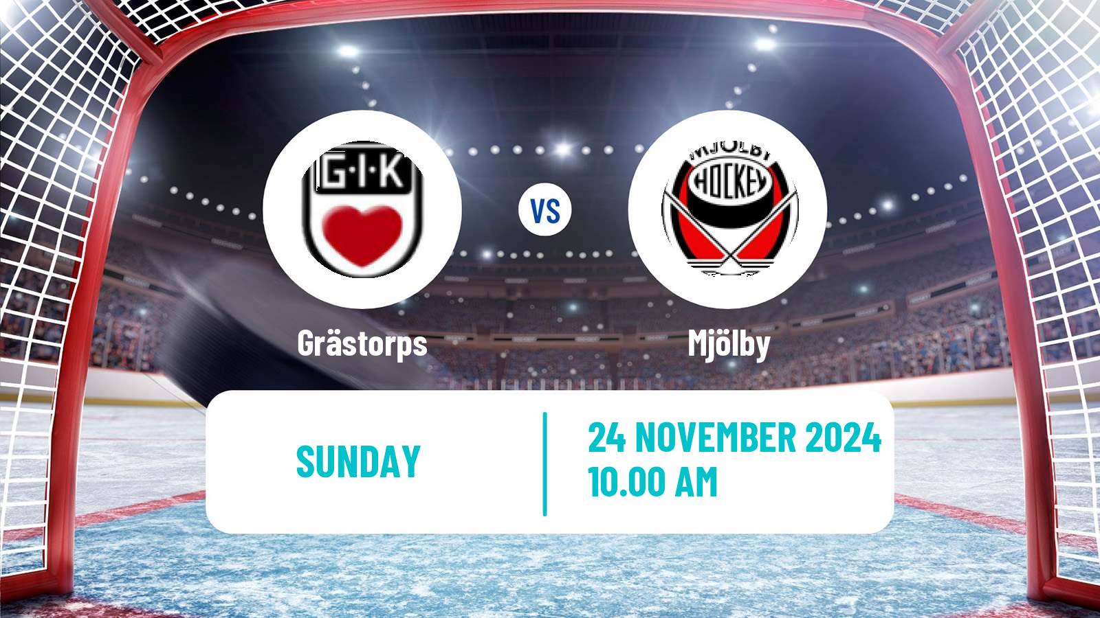 Hockey Swedish HockeyEttan Vastra Grästorps - Mjölby