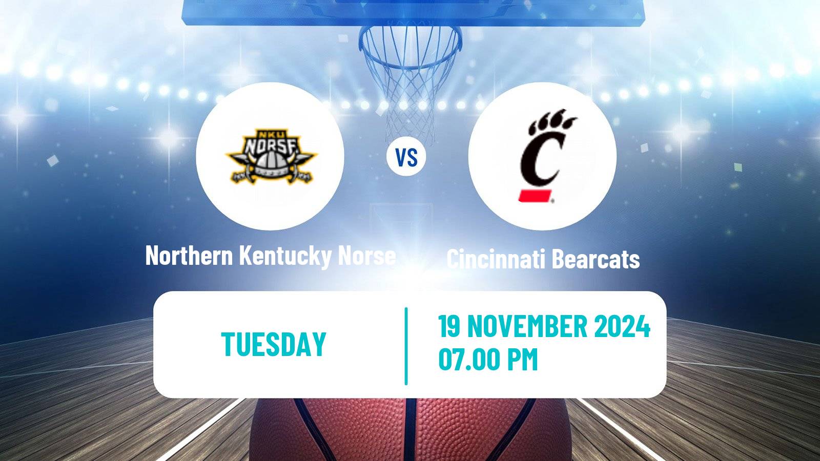 Basketball NCAA College Basketball Northern Kentucky Norse - Cincinnati Bearcats