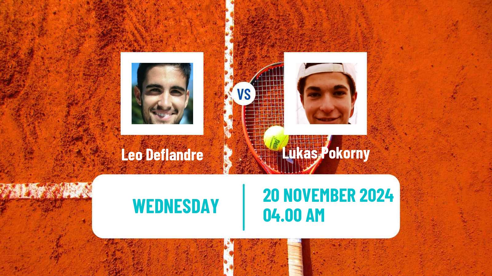 Tennis ITF M25 Monastir 3 Men Leo Deflandre - Lukas Pokorny