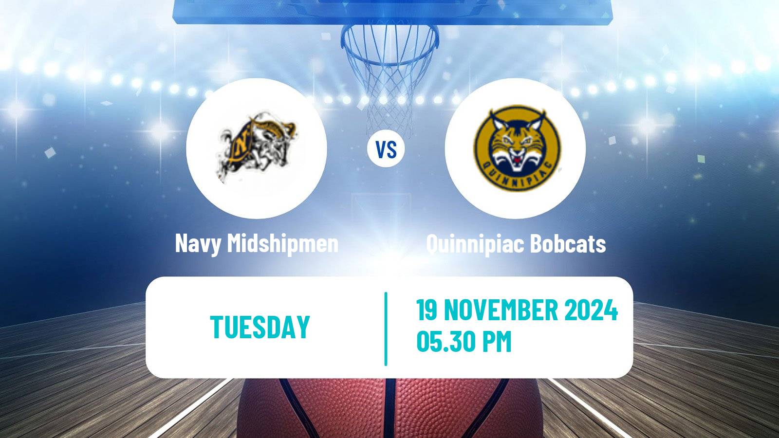 Basketball NCAA College Basketball Navy Midshipmen - Quinnipiac Bobcats