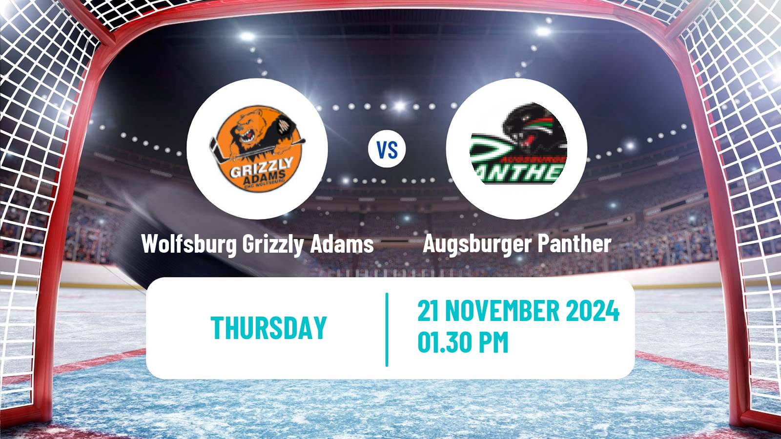 Hockey German Ice Hockey League Wolfsburg Grizzly Adams - Augsburger Panther