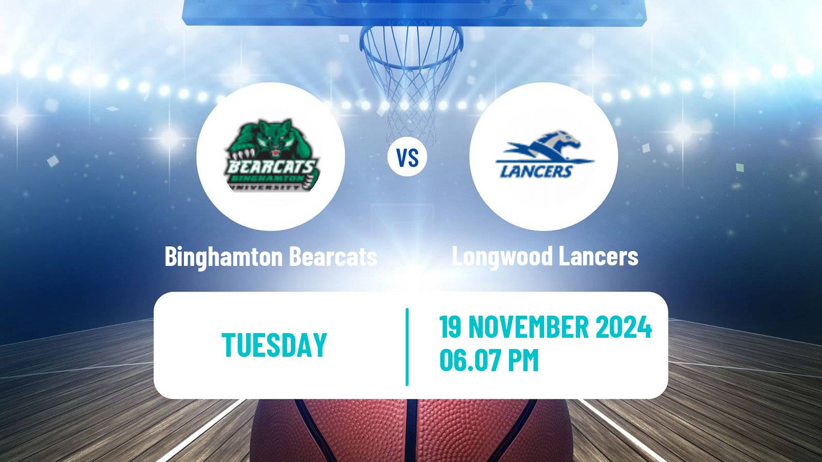 Basketball NCAA College Basketball Binghamton Bearcats - Longwood Lancers