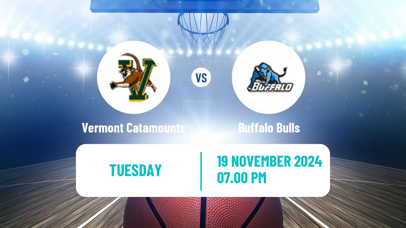 Basketball NCAA College Basketball Vermont Catamounts - Buffalo Bulls