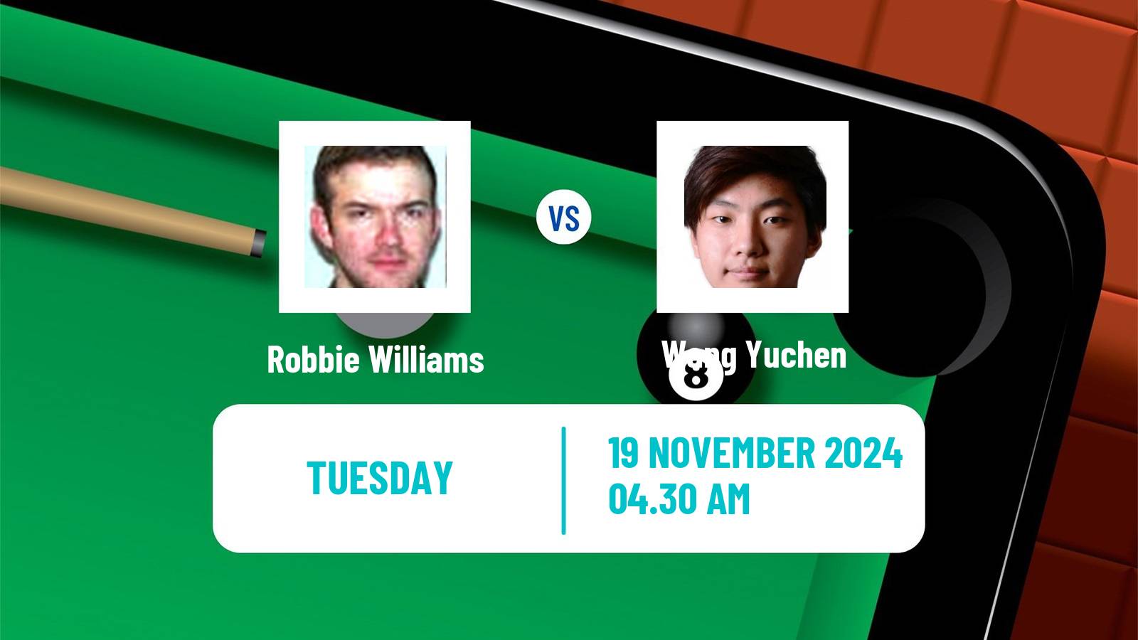 Snooker Uk Championship Robbie Williams - Wang Yuchen