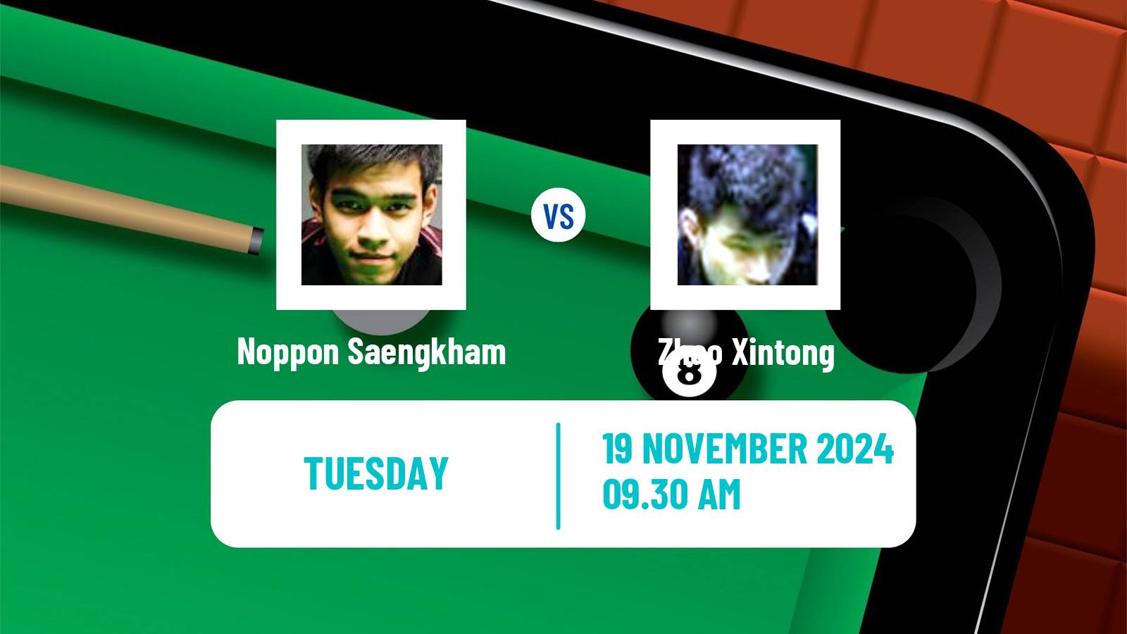 Snooker Uk Championship Noppon Saengkham - Zhao Xintong