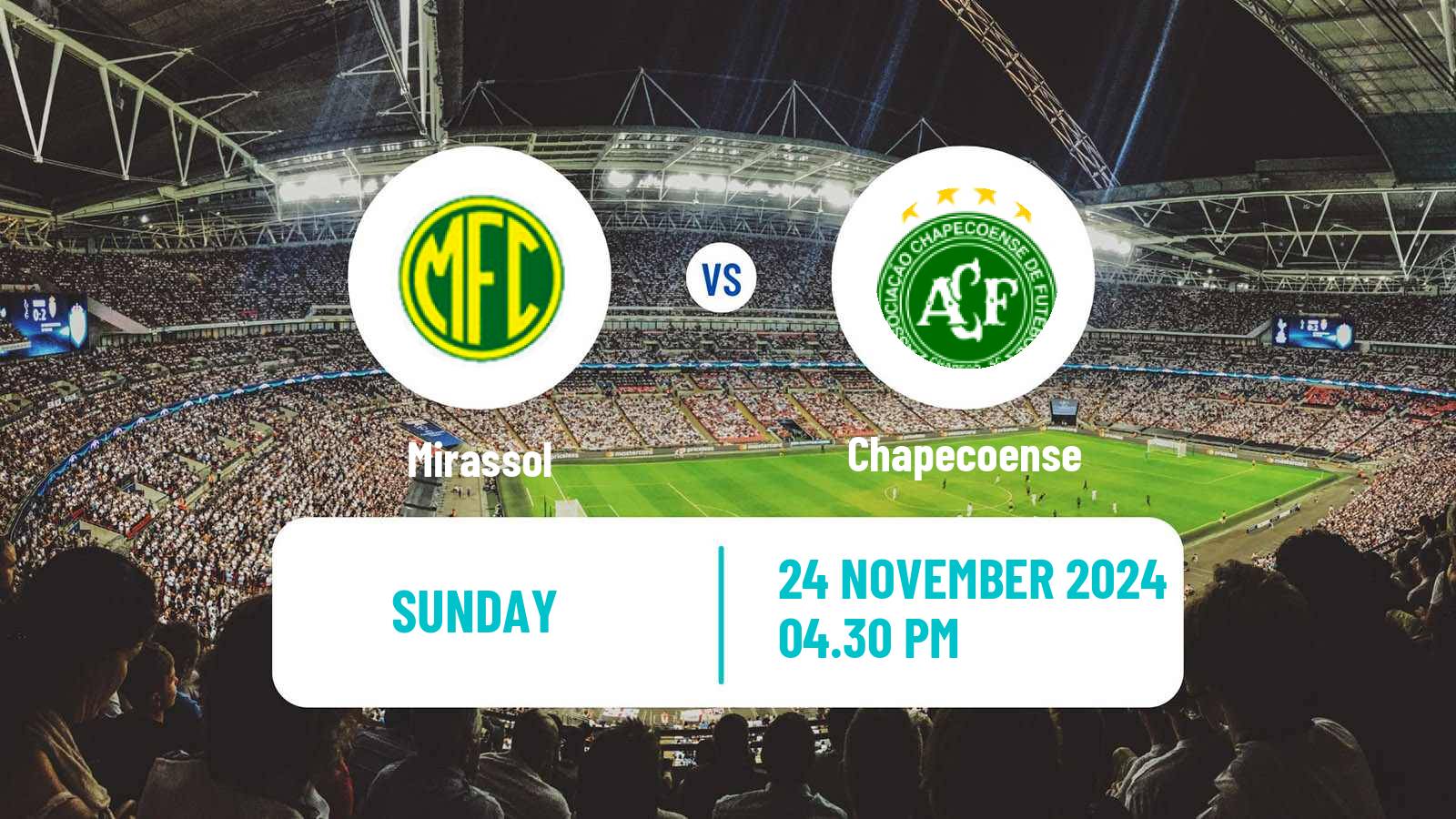 Soccer Brazilian Serie B Mirassol - Chapecoense