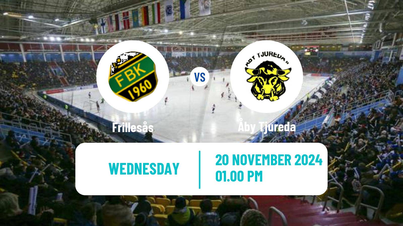 Bandy Swedish Elitserien Bandy Frillesås - Åby Tjureda