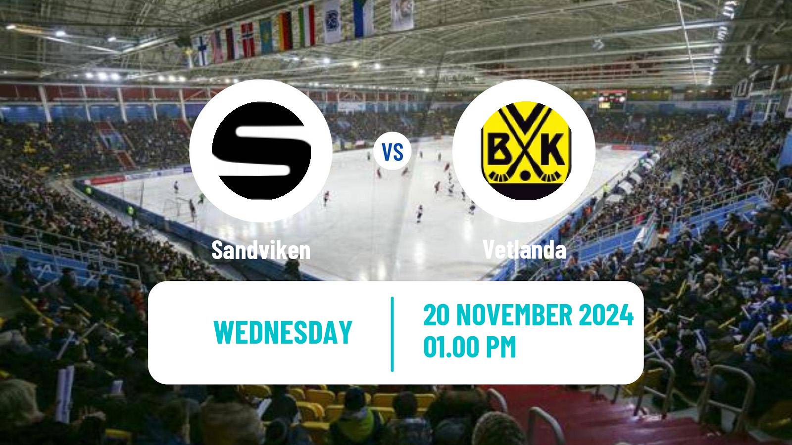 Bandy Swedish Elitserien Bandy Sandviken - Vetlanda