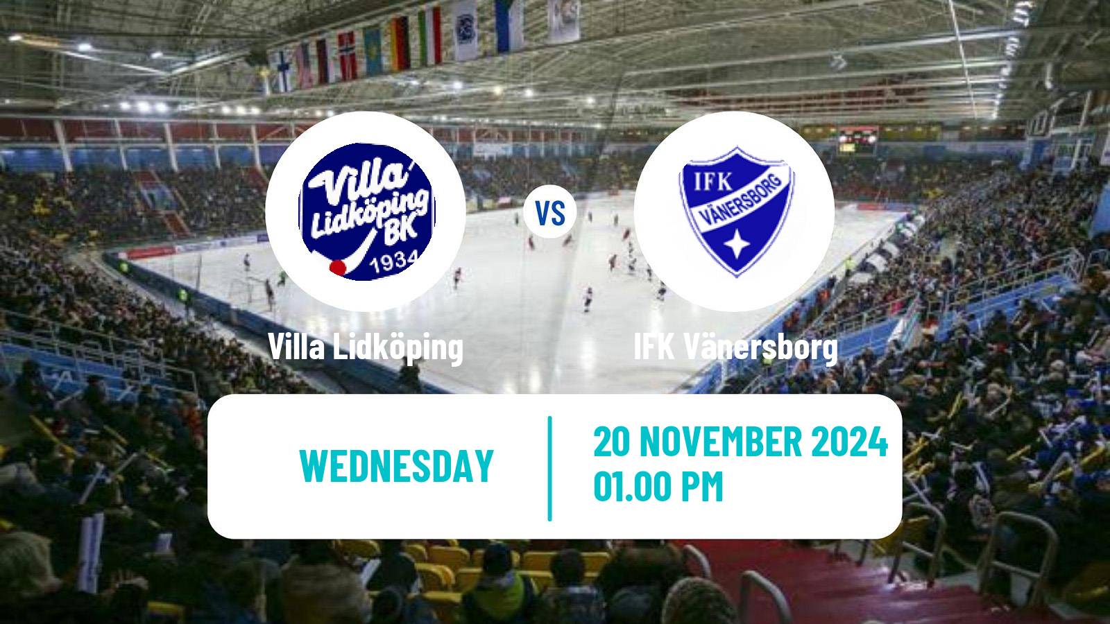 Bandy Swedish Elitserien Bandy Villa Lidköping - IFK Vänersborg