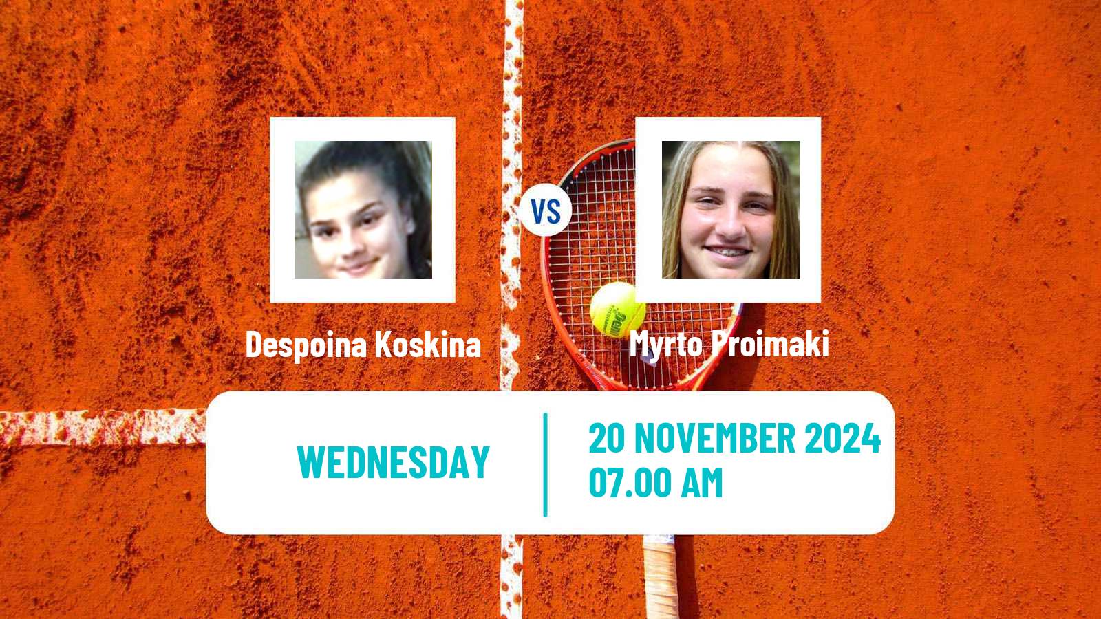 Tennis ITF W15 Heraklion 8 Women Despoina Koskina - Myrto Proimaki