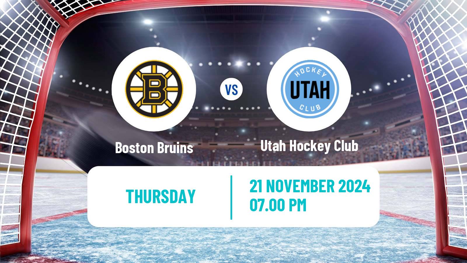 Hockey NHL Boston Bruins - Utah Hockey Club