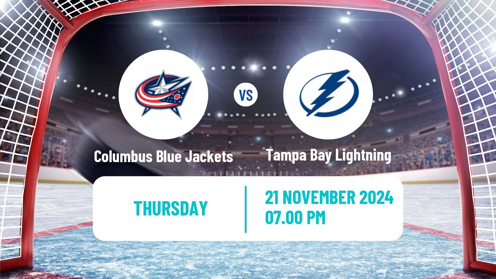 Hockey NHL Columbus Blue Jackets - Tampa Bay Lightning