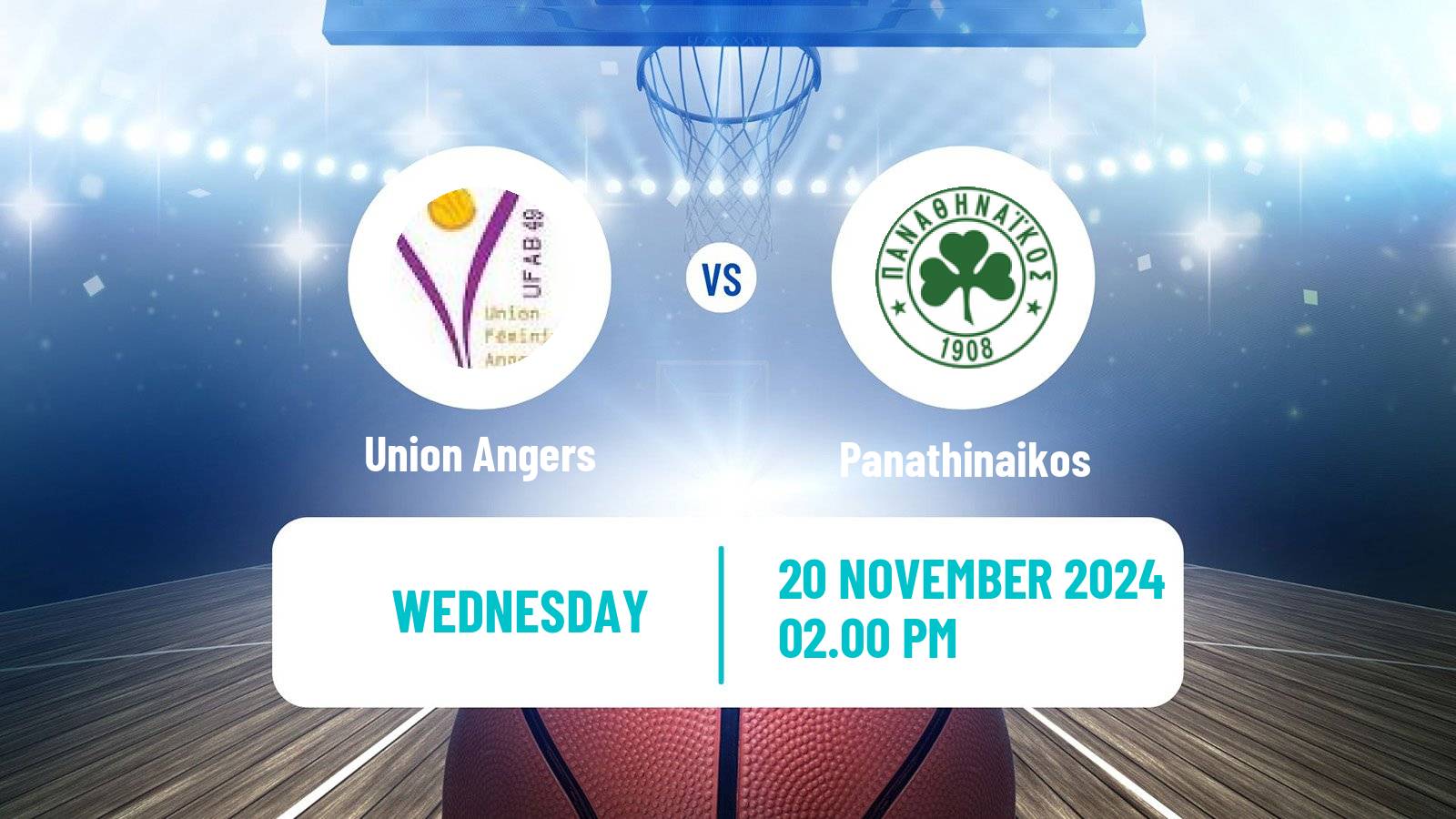 Basketball Eurocup Women Union Angers - Panathinaikos