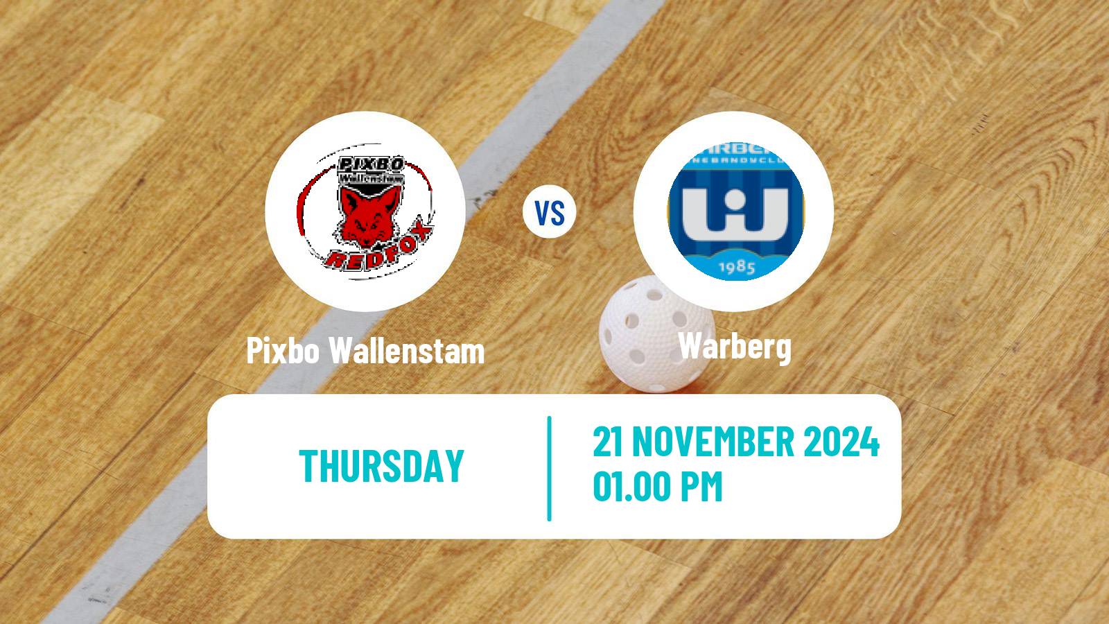 Floorball Swedish Superligan Floorball Women Pixbo Wallenstam - Warberg