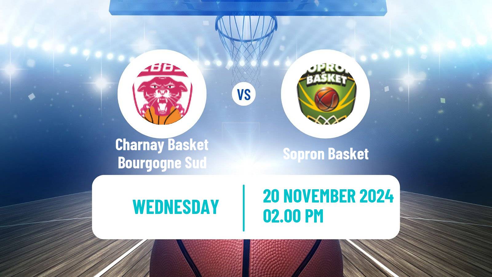 Basketball Eurocup Women Charnay Basket Bourgogne Sud - Sopron Basket