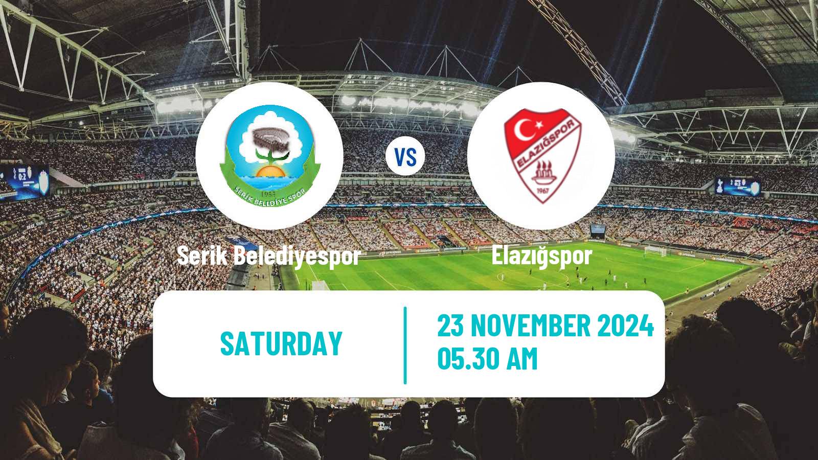 Soccer Turkish Second League Red Group Serik Belediyespor - Elazığspor