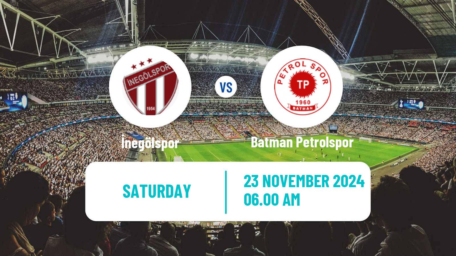 Soccer Turkish Second League White Group İnegölspor - Batman Petrolspor