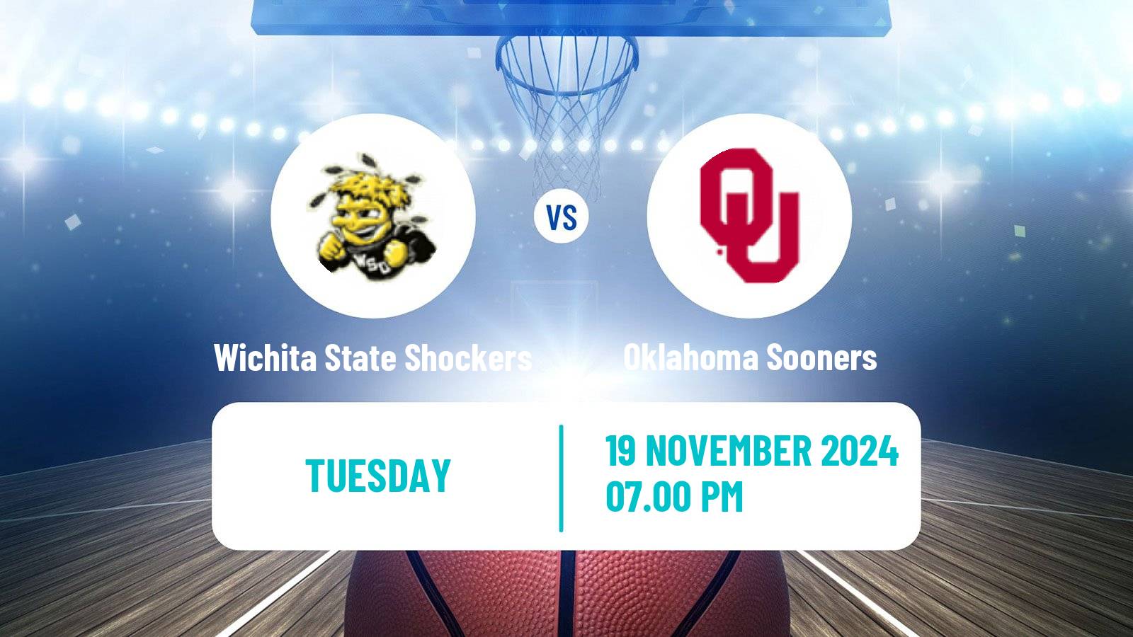 Basketball NCAA College Basketball Women Wichita State Shockers - Oklahoma Sooners