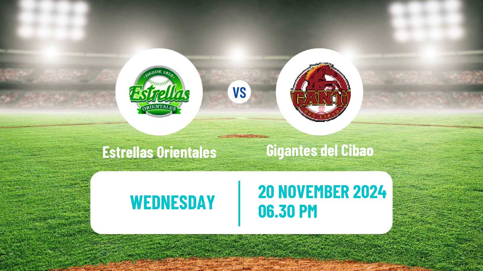 Baseball LIDOM Estrellas Orientales - Gigantes del Cibao