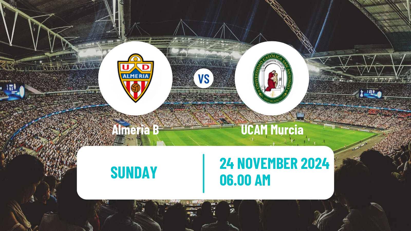 Soccer Spanish Segunda RFEF - Group 4 Almeria B - UCAM Murcia