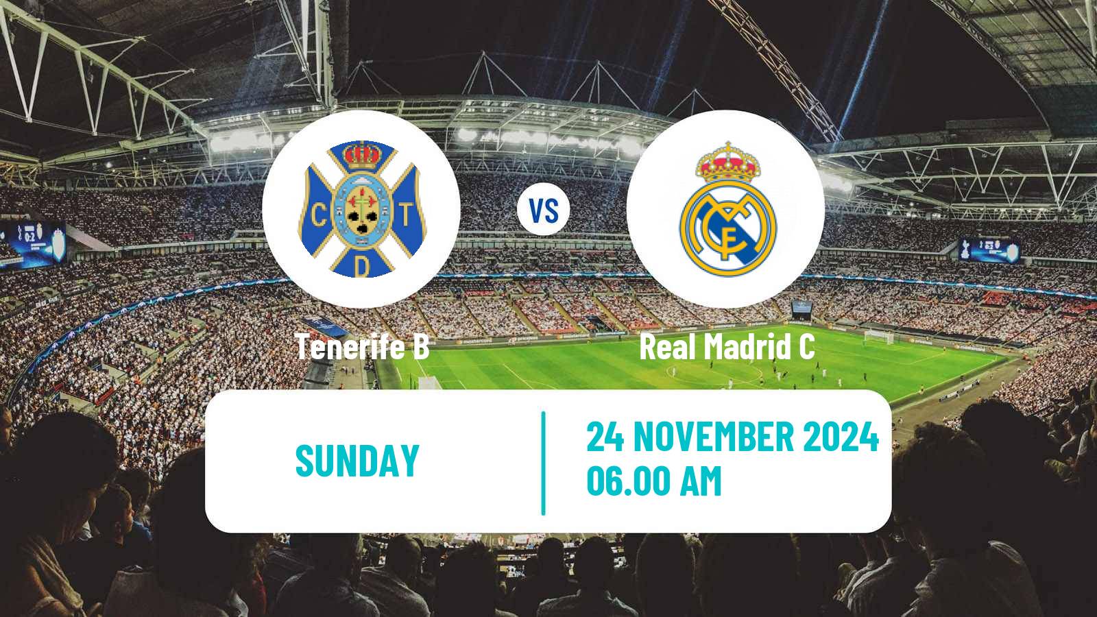 Soccer Spanish Segunda RFEF - Group 5 Tenerife B - Real Madrid C