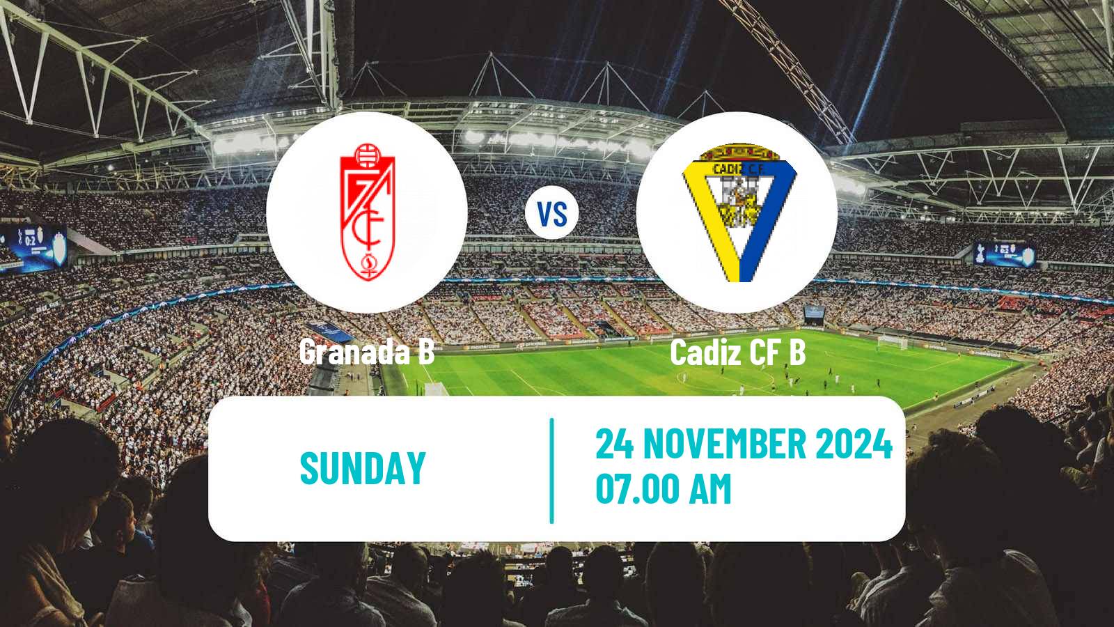 Soccer Spanish Segunda RFEF - Group 4 Granada B - Cadiz CF B