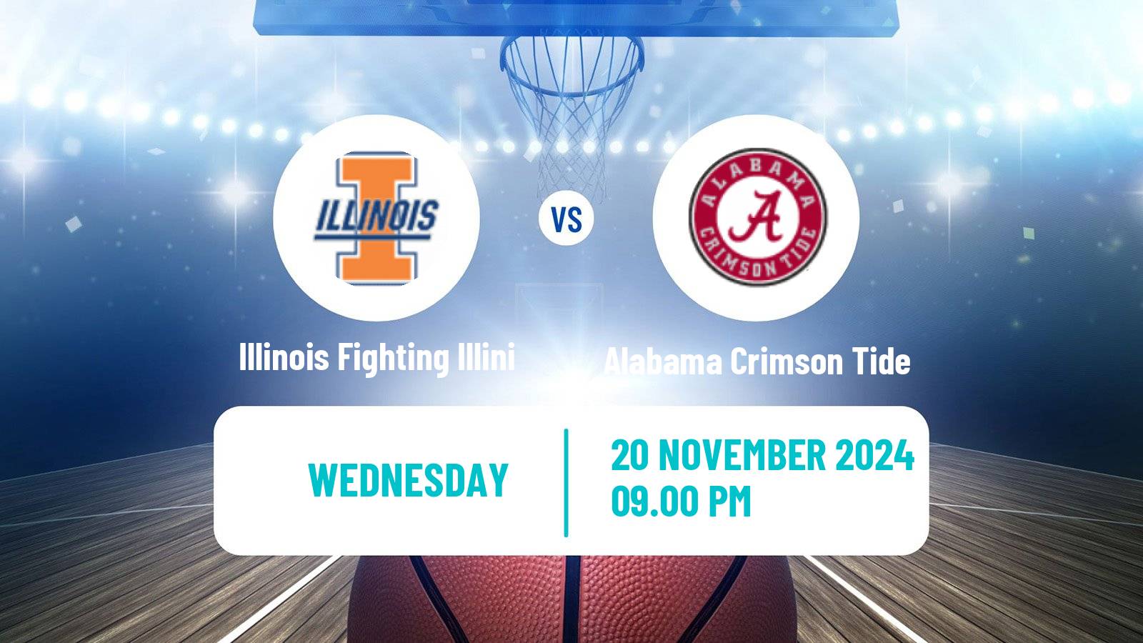 Basketball NCAA College Basketball Illinois Fighting Illini - Alabama Crimson Tide