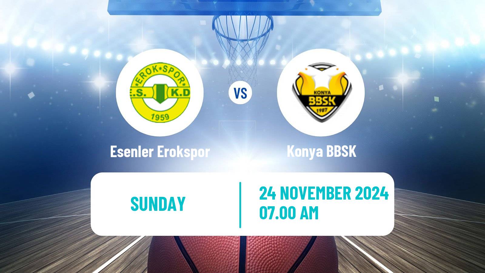 Basketball Turkish TBL Esenler Erokspor - Konya BBSK