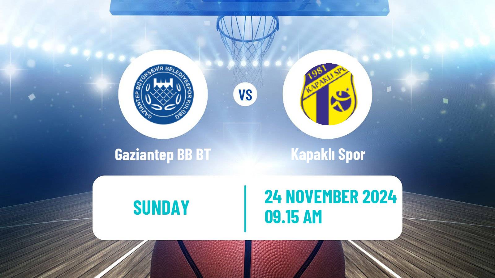 Basketball Turkish TBL Gaziantep BB BT - Kapaklı Spor