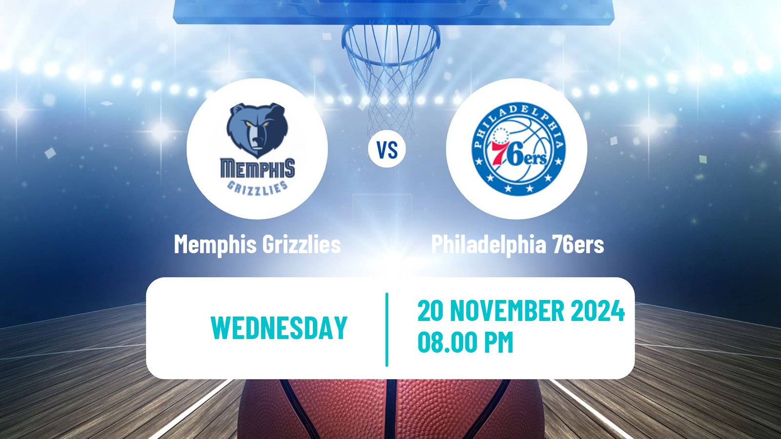 Basketball NBA Memphis Grizzlies - Philadelphia 76ers