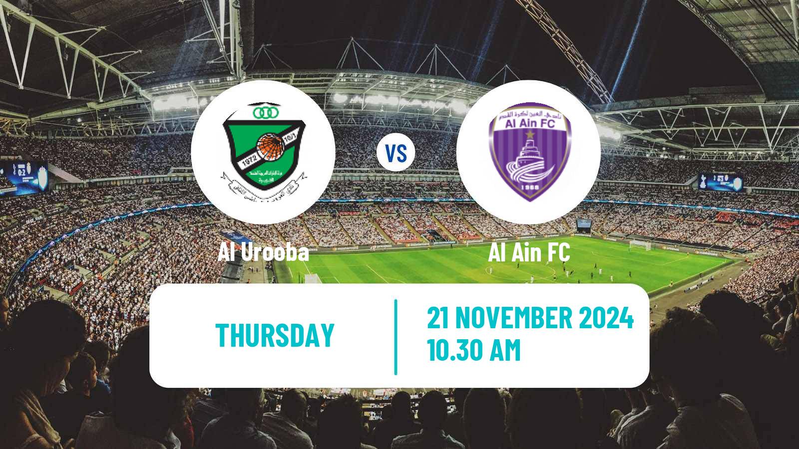 Soccer UAE Football League Al Urooba - Al Ain