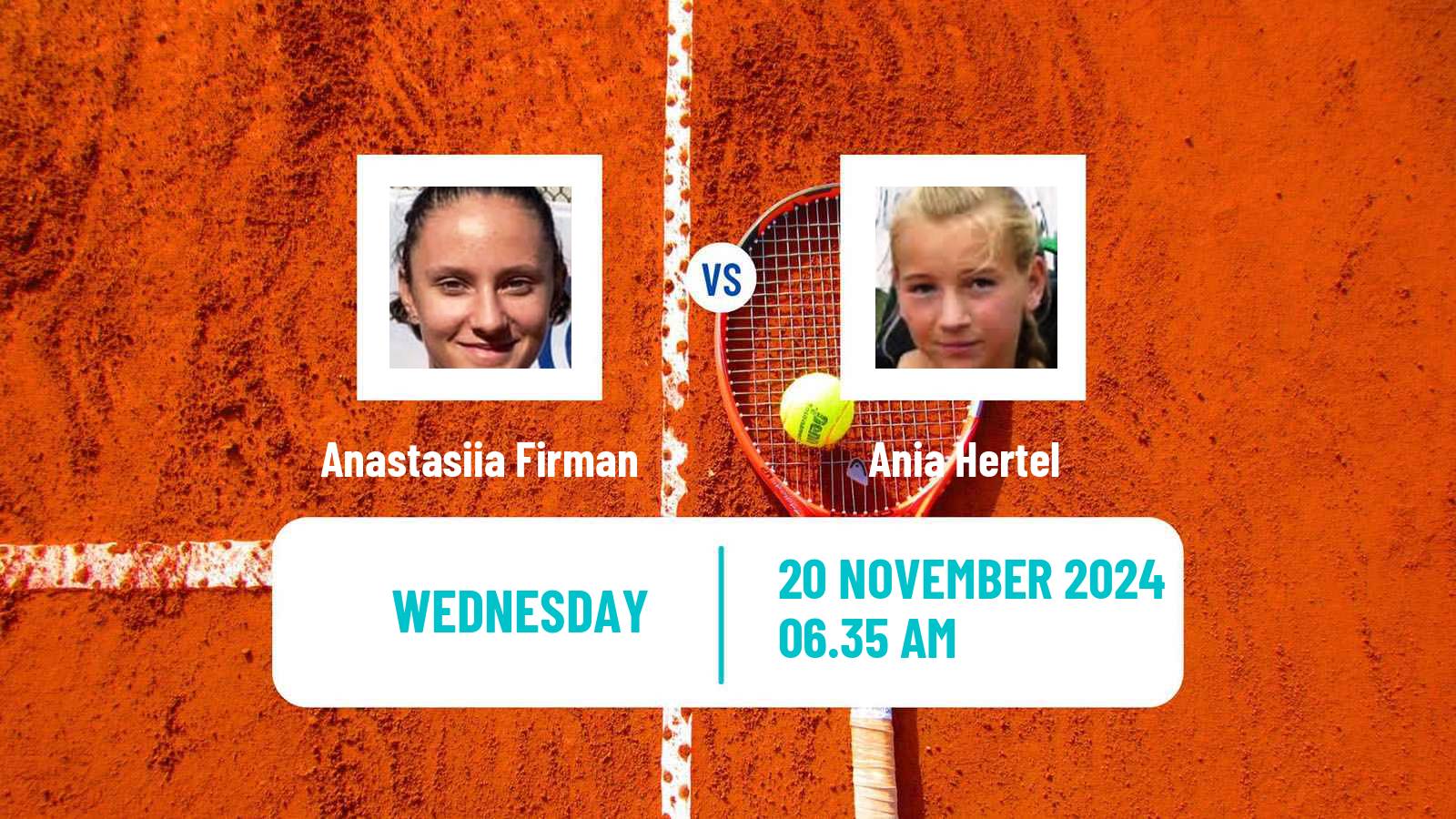 Tennis ITF W15 Alcala De Henares Women Anastasiia Firman - Ania Hertel