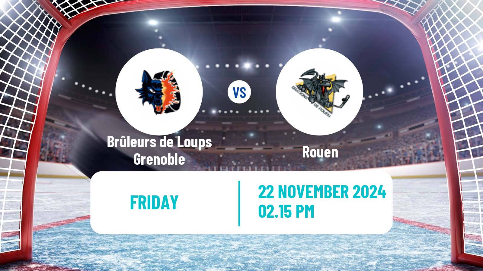 Hockey French Ligue Magnus Brûleurs de Loups Grenoble - Rouen