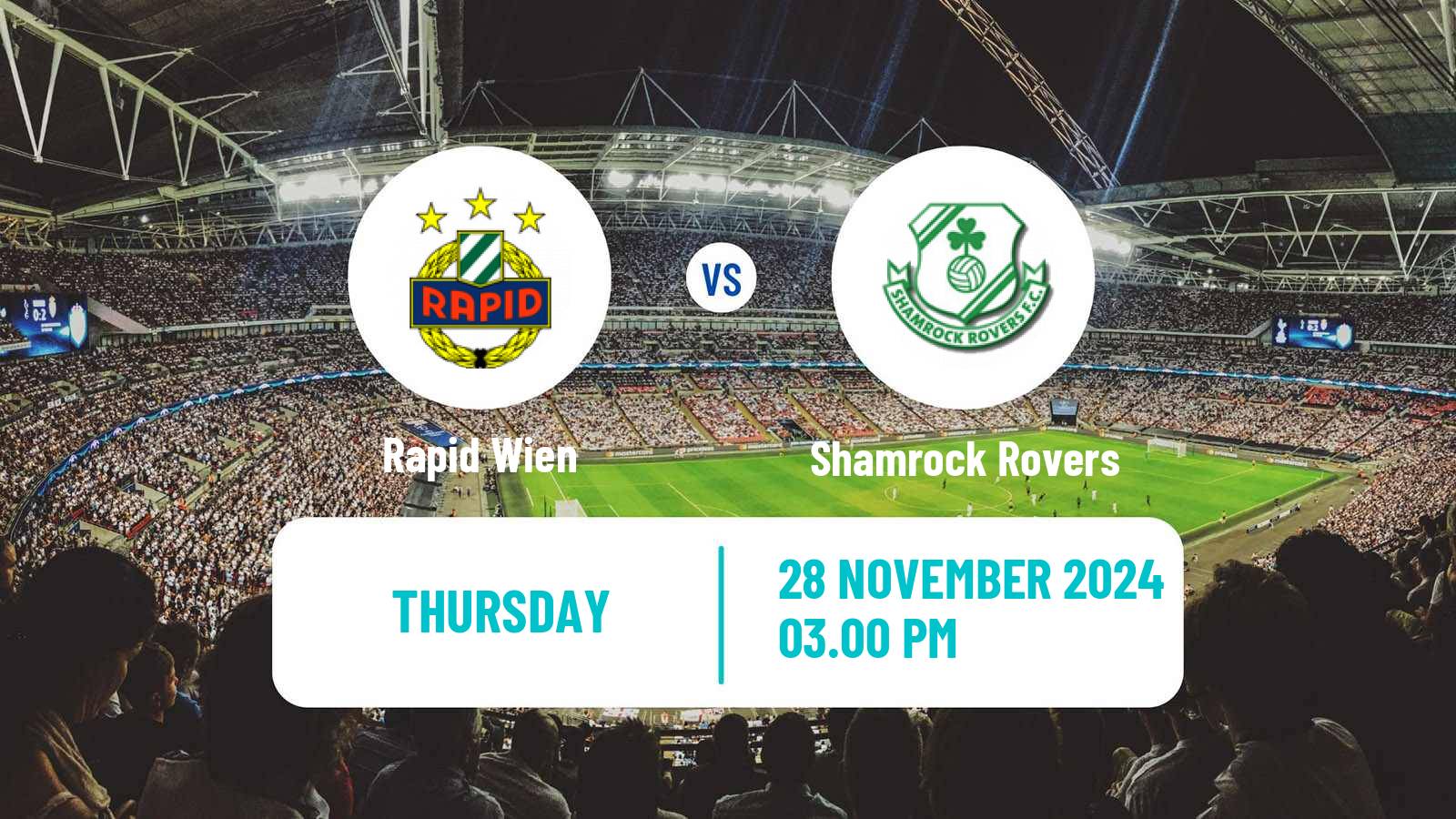 Soccer UEFA Europa Conference League Rapid Wien - Shamrock Rovers