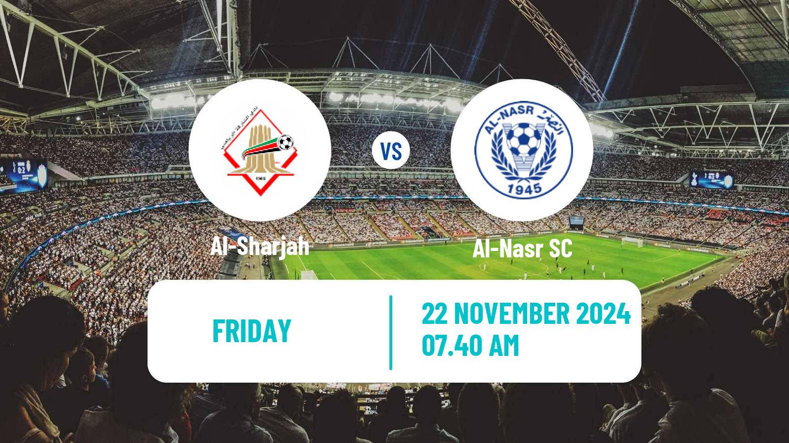 Soccer UAE Football League Al-Sharjah - Al-Nasr