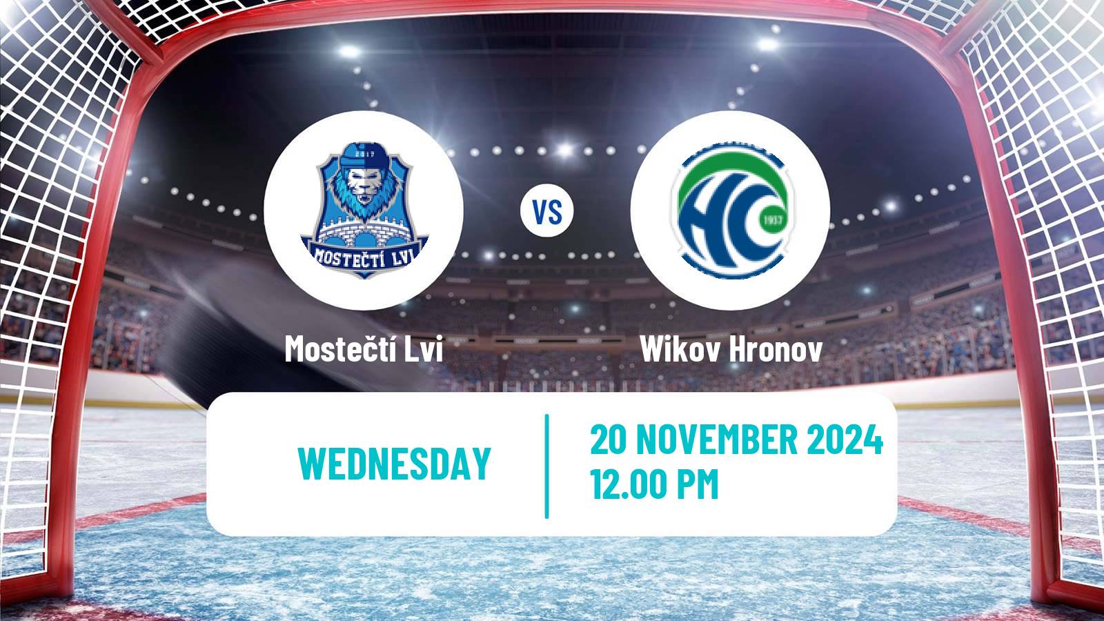 Hockey Czech 2 Liga Hockey West Mostečtí Lvi - Wikov Hronov