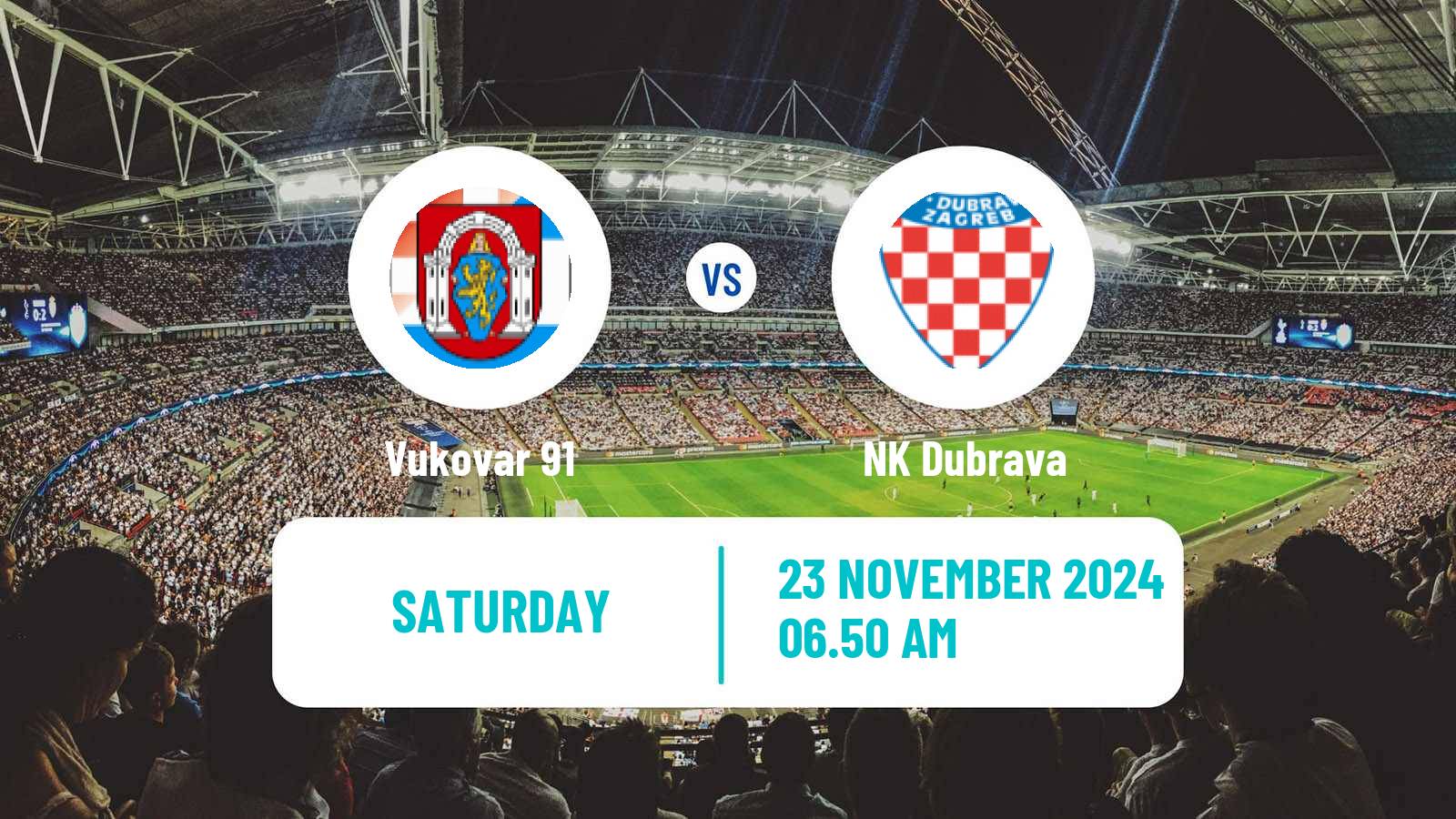 Soccer Croatian Prva NL Vukovar 91 - Dubrava