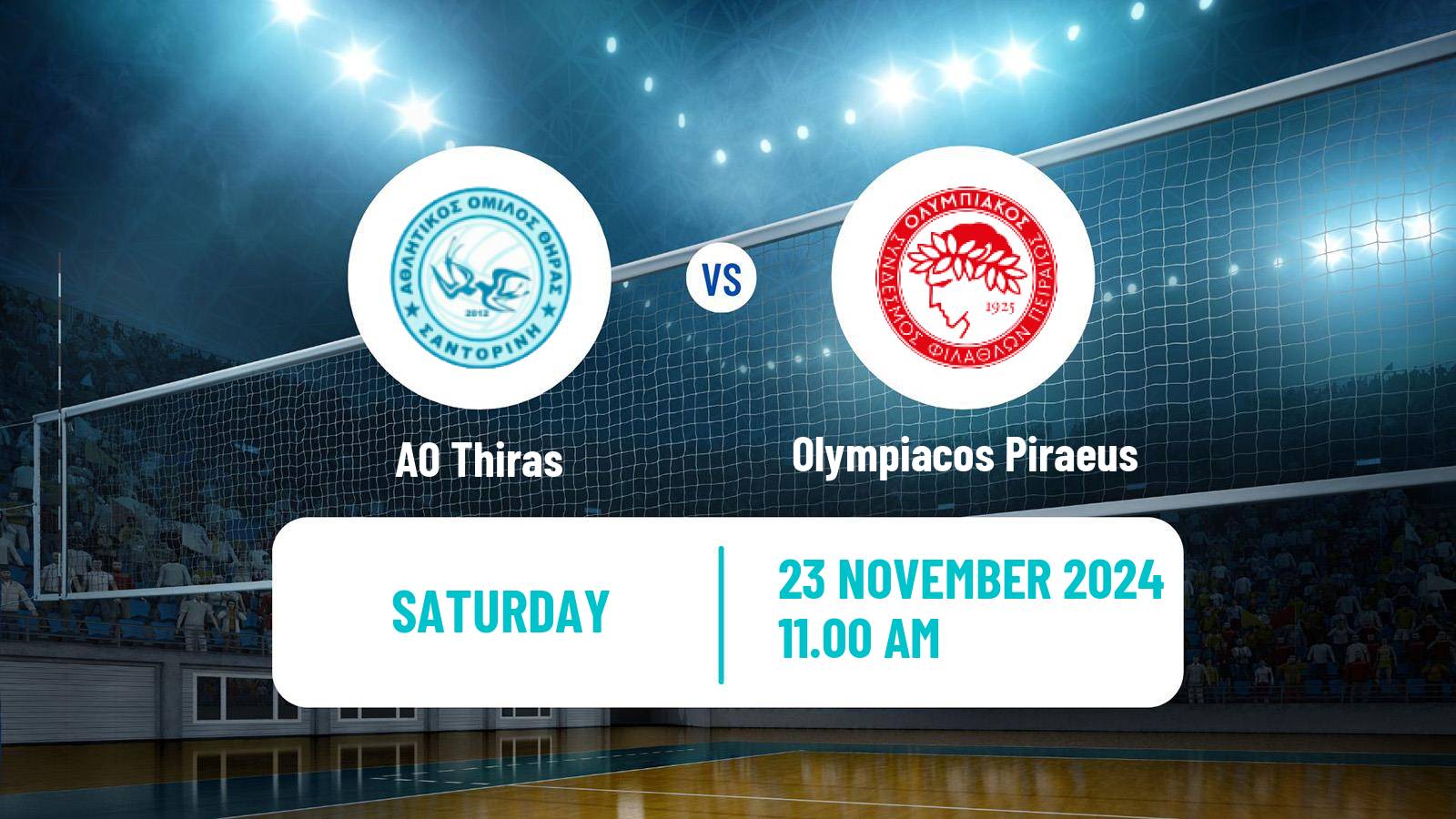 Volleyball Greek A1 Volleyball Women Thiras - Olympiacos Piraeus