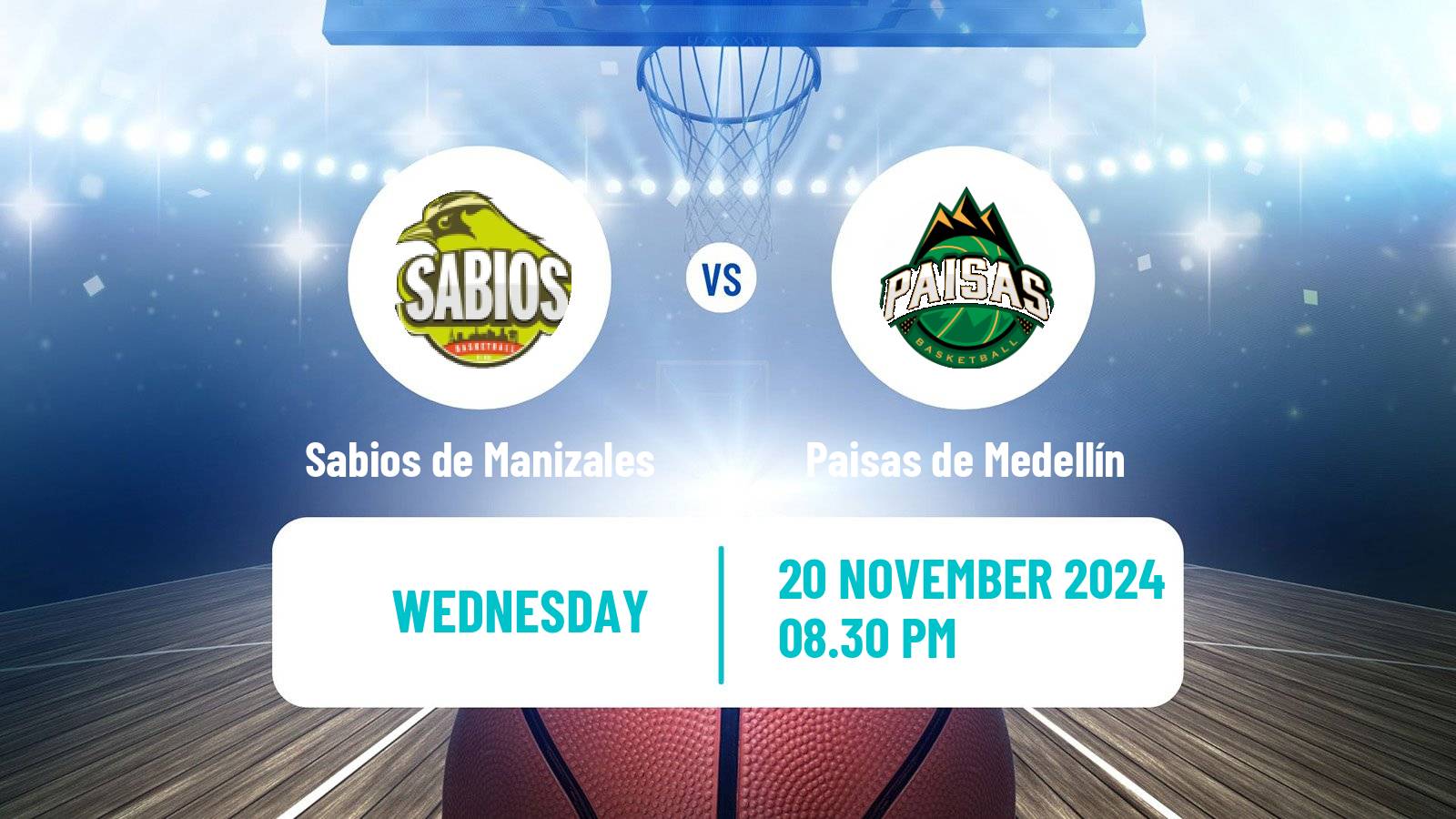 Basketball Colombian LBP Basketball Sabios de Manizales - Paisas de Medellín