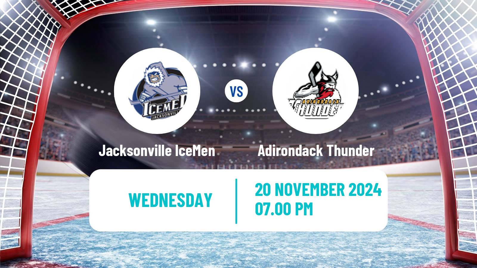 Hockey ECHL Jacksonville IceMen - Adirondack Thunder