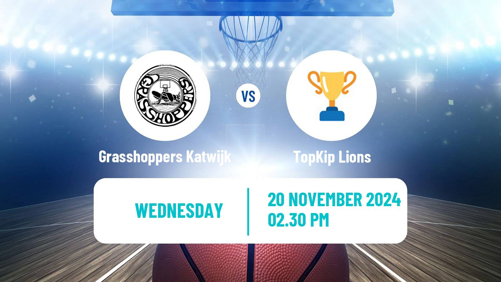 Basketball Dutch WBL Basketball Grasshoppers Katwijk - TopKip Lions