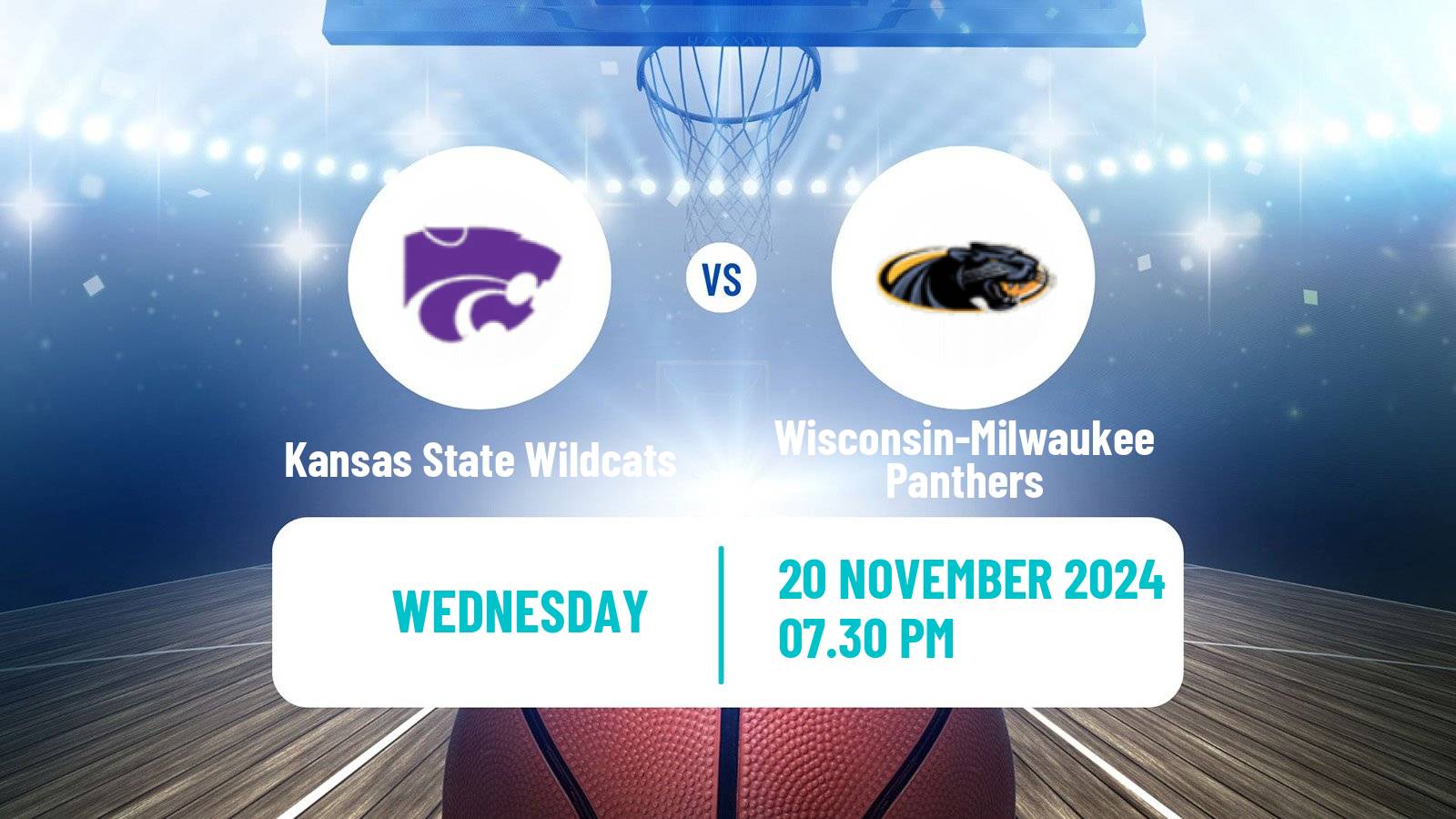 Basketball NCAA College Basketball Women Kansas State Wildcats - Wisconsin-Milwaukee Panthers