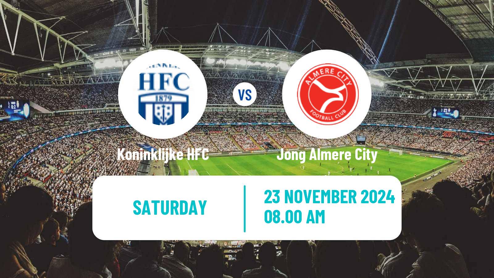 Soccer Dutch Tweede Divisie Koninklijke HFC - Jong Almere City