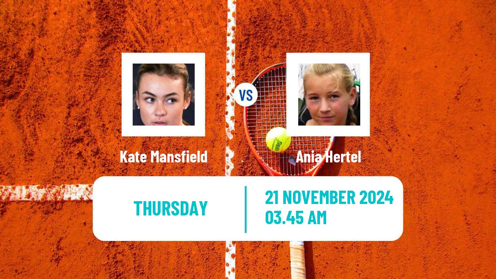 Tennis ITF W15 Alcala De Henares Women Kate Mansfield - Ania Hertel