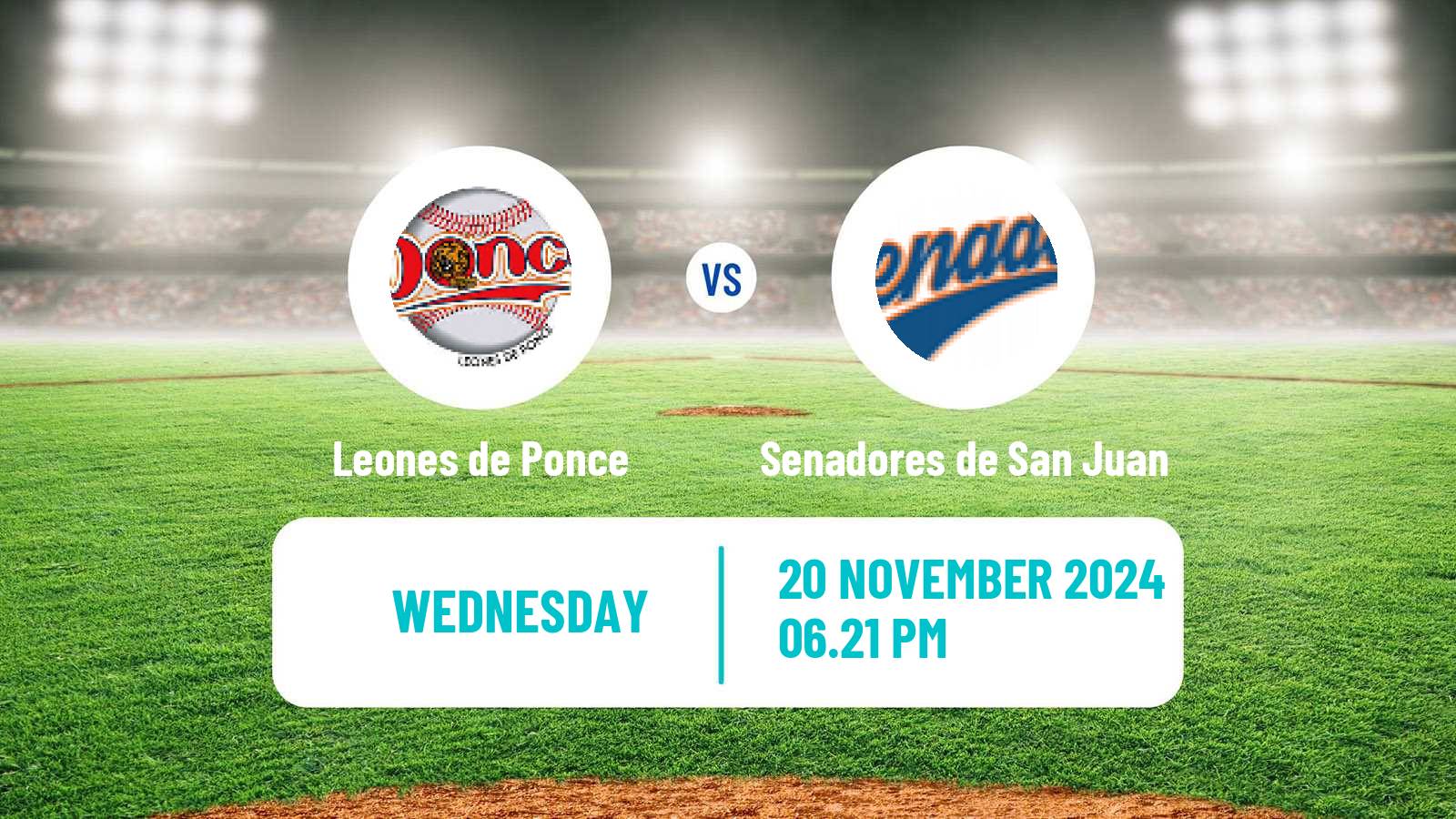 Baseball LBPRC Leones de Ponce - Senadores de San Juan