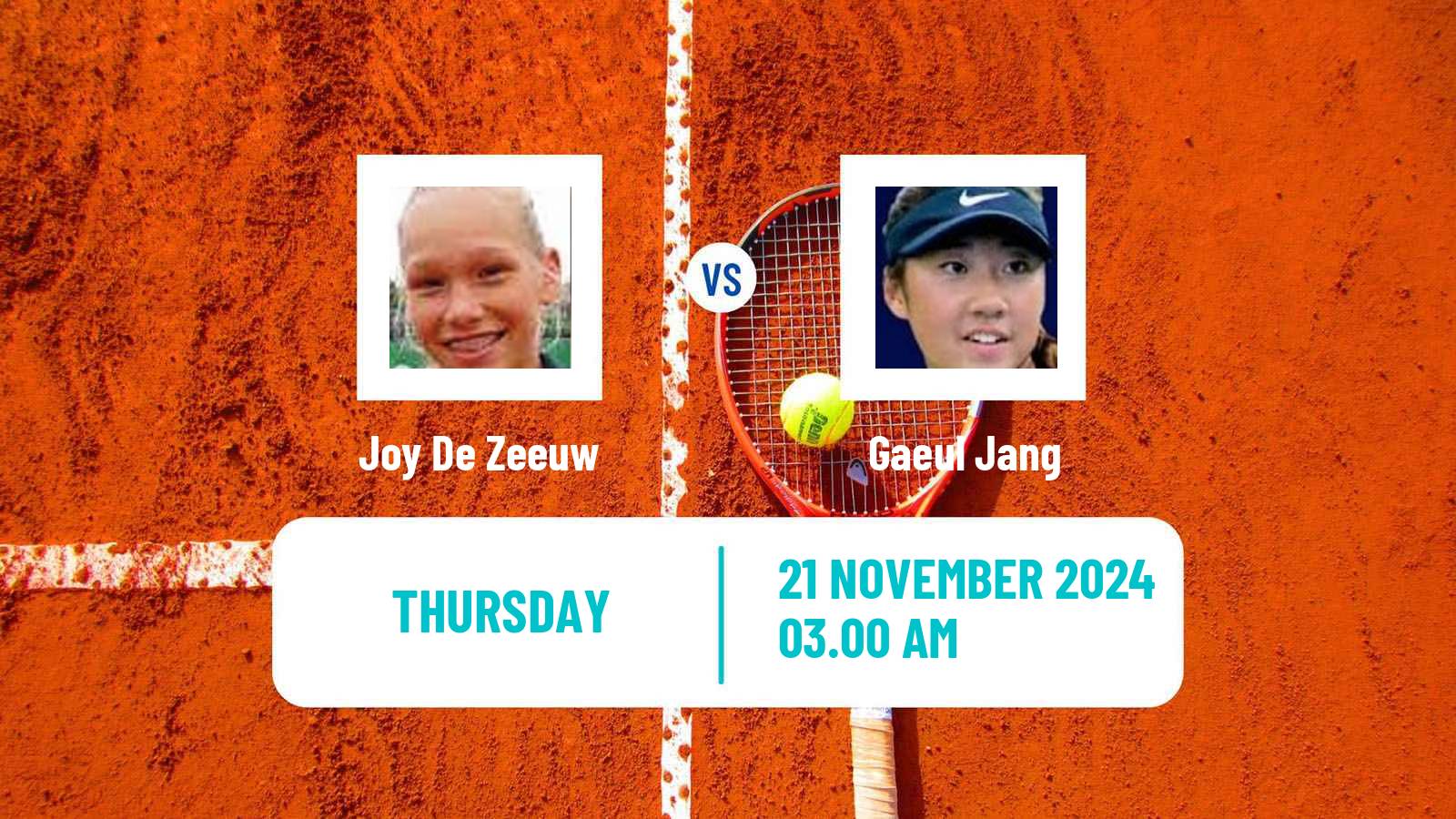 Tennis ITF W15 Sharm Elsheikh 19 Women Joy De Zeeuw - Gaeul Jang