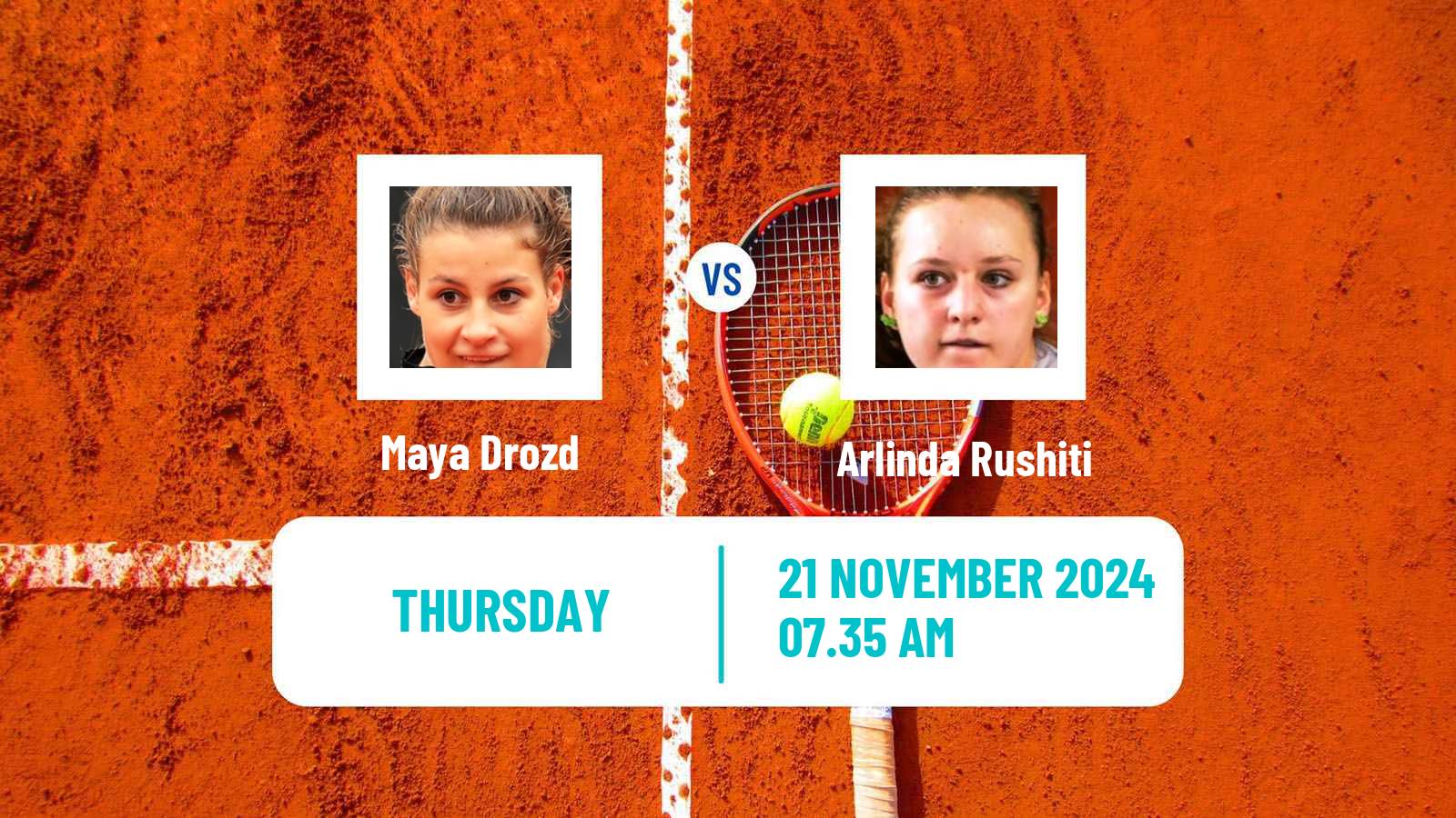 Tennis ITF W15 Sharm Elsheikh 19 Women Maya Drozd - Arlinda Rushiti