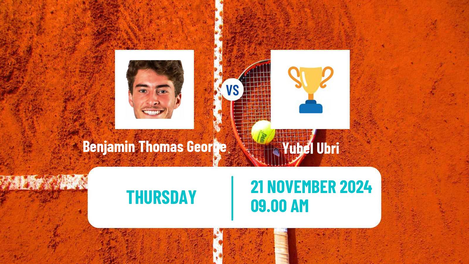 Tennis ITF M15 Santo Domingo 3 Men Benjamin Thomas George - Yubel Ubri