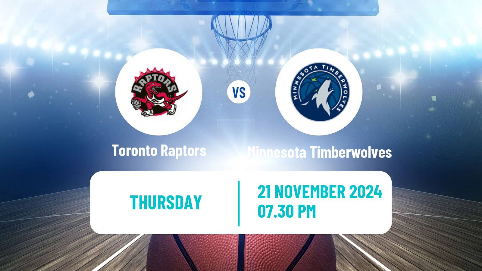 Basketball NBA Toronto Raptors - Minnesota Timberwolves